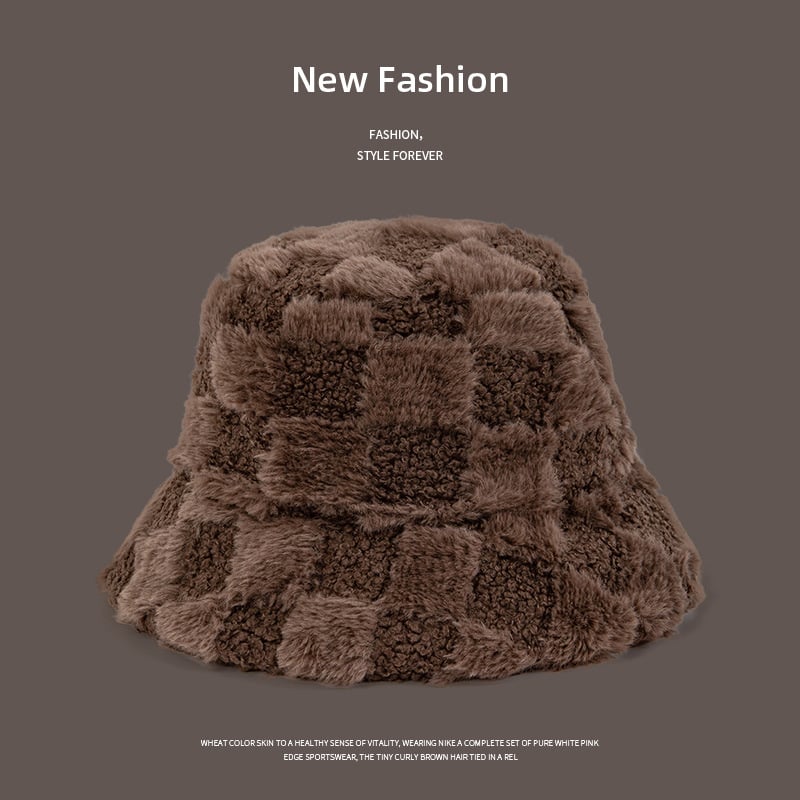 Cozy Chic Faux Lambswool Fisherman Bucket Hat – Trendy Soft & Warm Fall/Winter Fashion Accessory