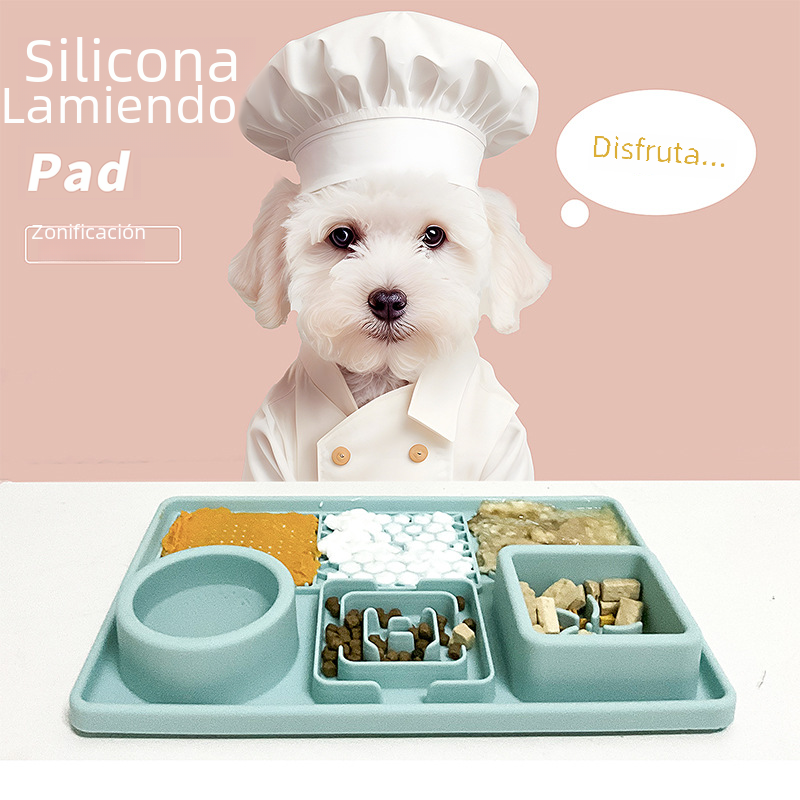 🐾 Lick & Chill™ 3-in-1 Silicone Slow Feeder & Licking Mat with Suction Cups 🐾