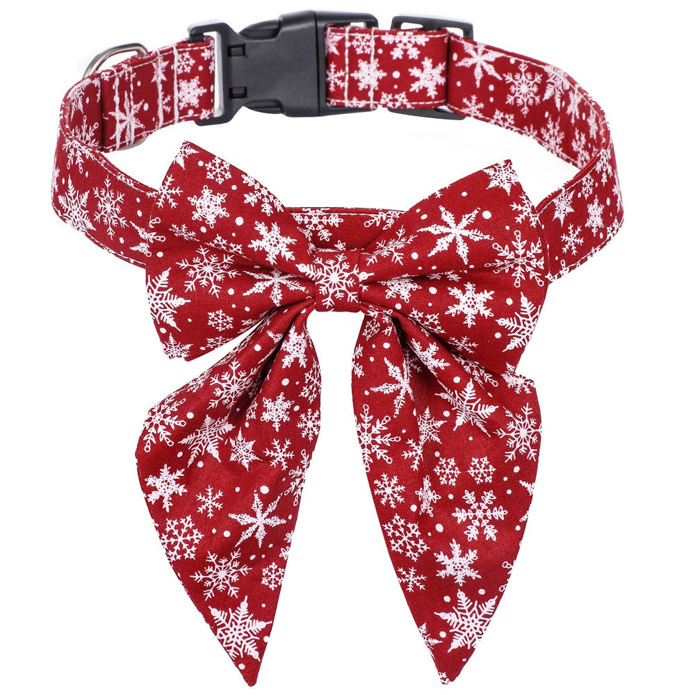 🎄🐾 Santa Paws Christmas Dog Collar with Bow Tie – Adorable Festive Holiday Pet Accessory 🎅❤️