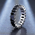 Color Pop Crystal Eternity Ring – Sparkling Multicolor Statement Band