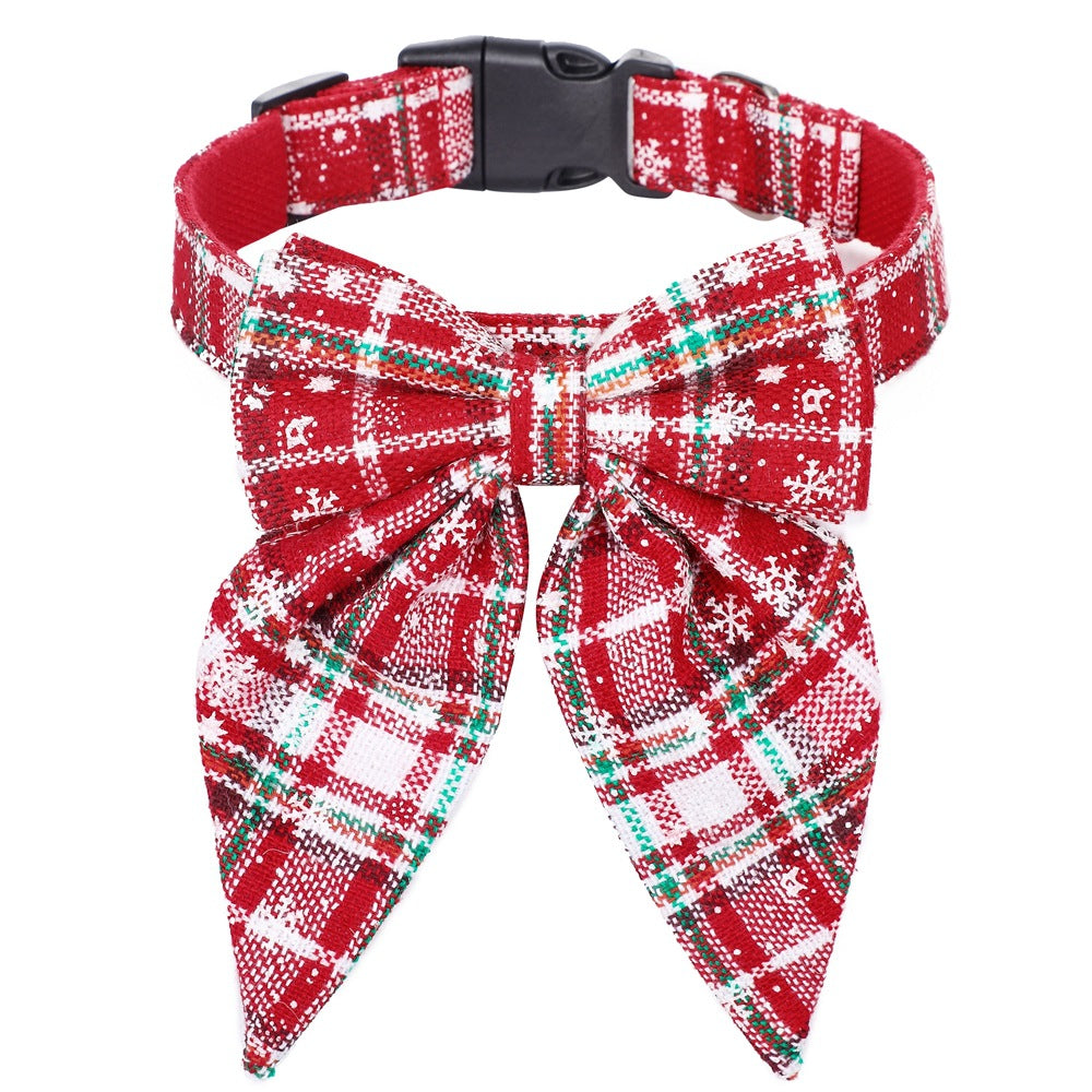 🎄🐾 Santa Paws Christmas Dog Collar with Bow Tie – Adorable Festive Holiday Pet Accessory 🎅❤️