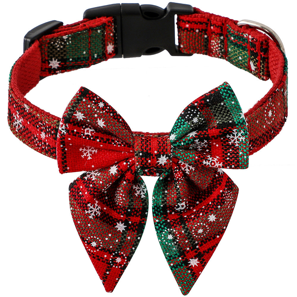 🎄🐾 Santa Paws Christmas Dog Collar with Bow Tie – Adorable Festive Holiday Pet Accessory 🎅❤️