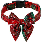 🎄🐾 Santa Paws Christmas Dog Collar with Bow Tie – Adorable Festive Holiday Pet Accessory 🎅❤️