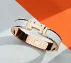 Luxury H-Inspired Titanium Steel Bracelet for Women Elegant Designer-Style Bangle