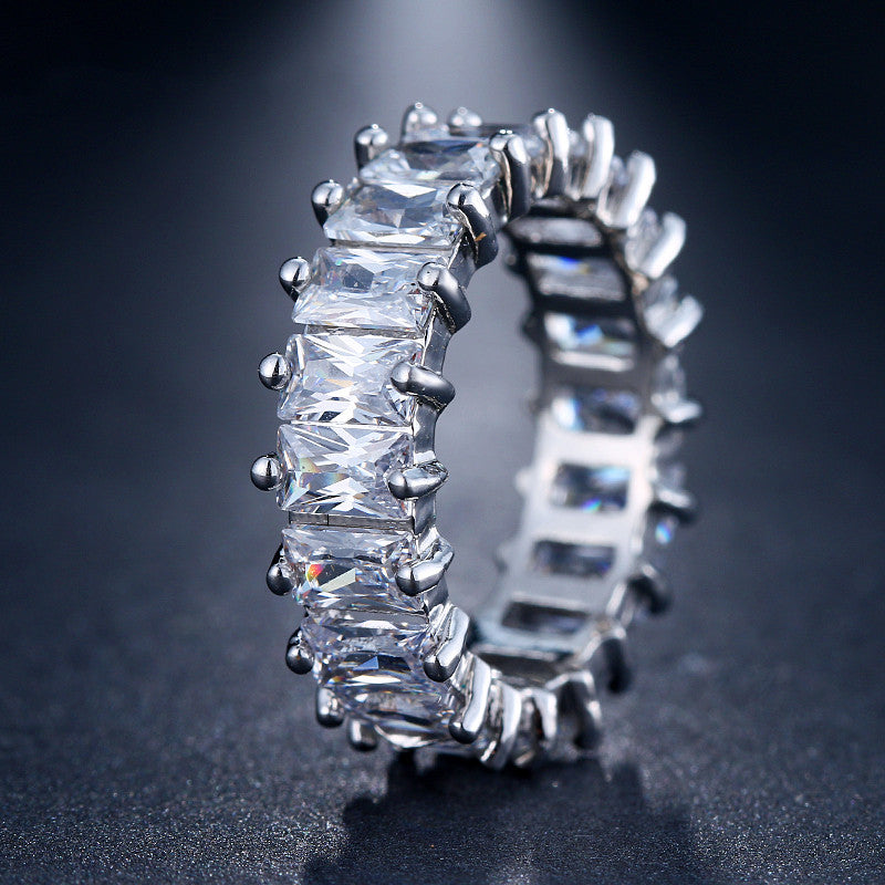 Color Pop Crystal Eternity Ring – Sparkling Multicolor Statement Band