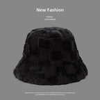 Cozy Chic Faux Lambswool Fisherman Bucket Hat – Trendy Soft & Warm Fall/Winter Fashion Accessory