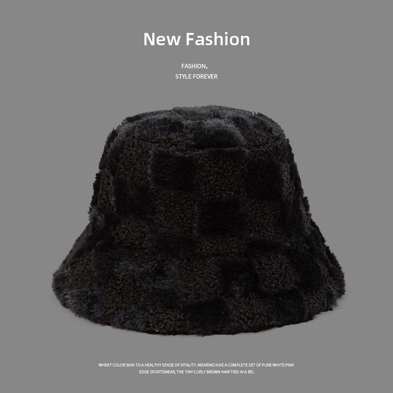 Cozy Chic Faux Lambswool Fisherman Bucket Hat – Trendy Soft & Warm Fall/Winter Fashion Accessory