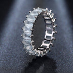 Color Pop Crystal Eternity Ring – Sparkling Multicolor Statement Band