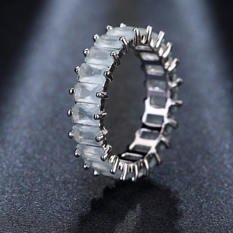 Color Pop Crystal Eternity Ring – Sparkling Multicolor Statement Band