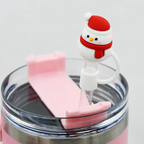Sip Into Christmas! Cute Holiday Straw Topper Dust Covers – Festive Reusable Straw Caps for Tumblers & Cups