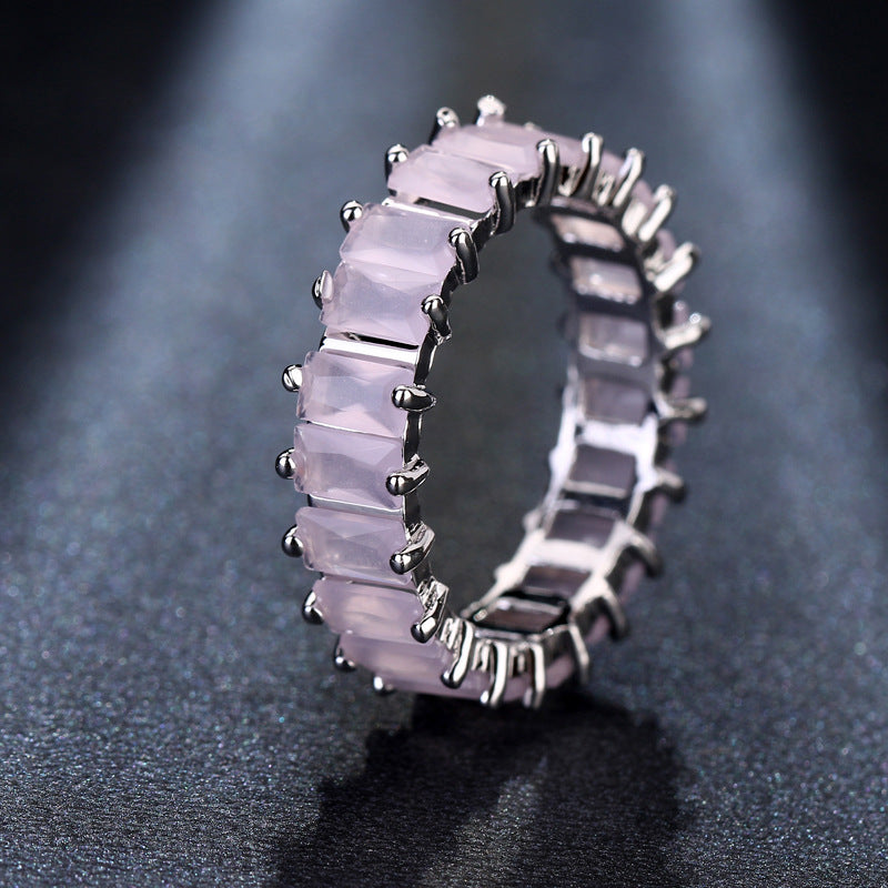 Color Pop Crystal Eternity Ring – Sparkling Multicolor Statement Band