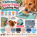 🐾 Lick & Chill™ 3-in-1 Silicone Slow Feeder & Licking Mat with Suction Cups 🐾