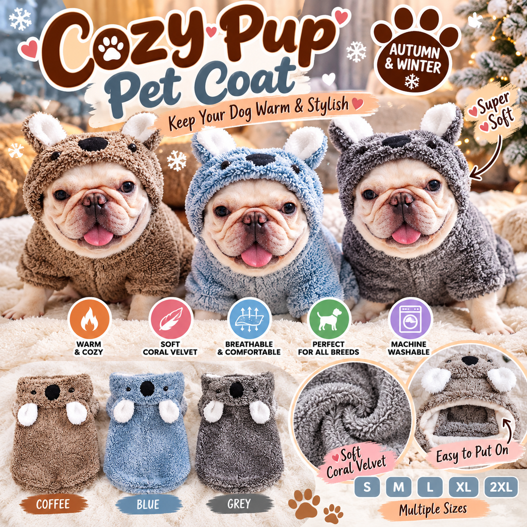Cozy Pup™ Autumn & Winter Cotton Dog Sweater – Warm, Cute & Comfy 🍂❄️🐾