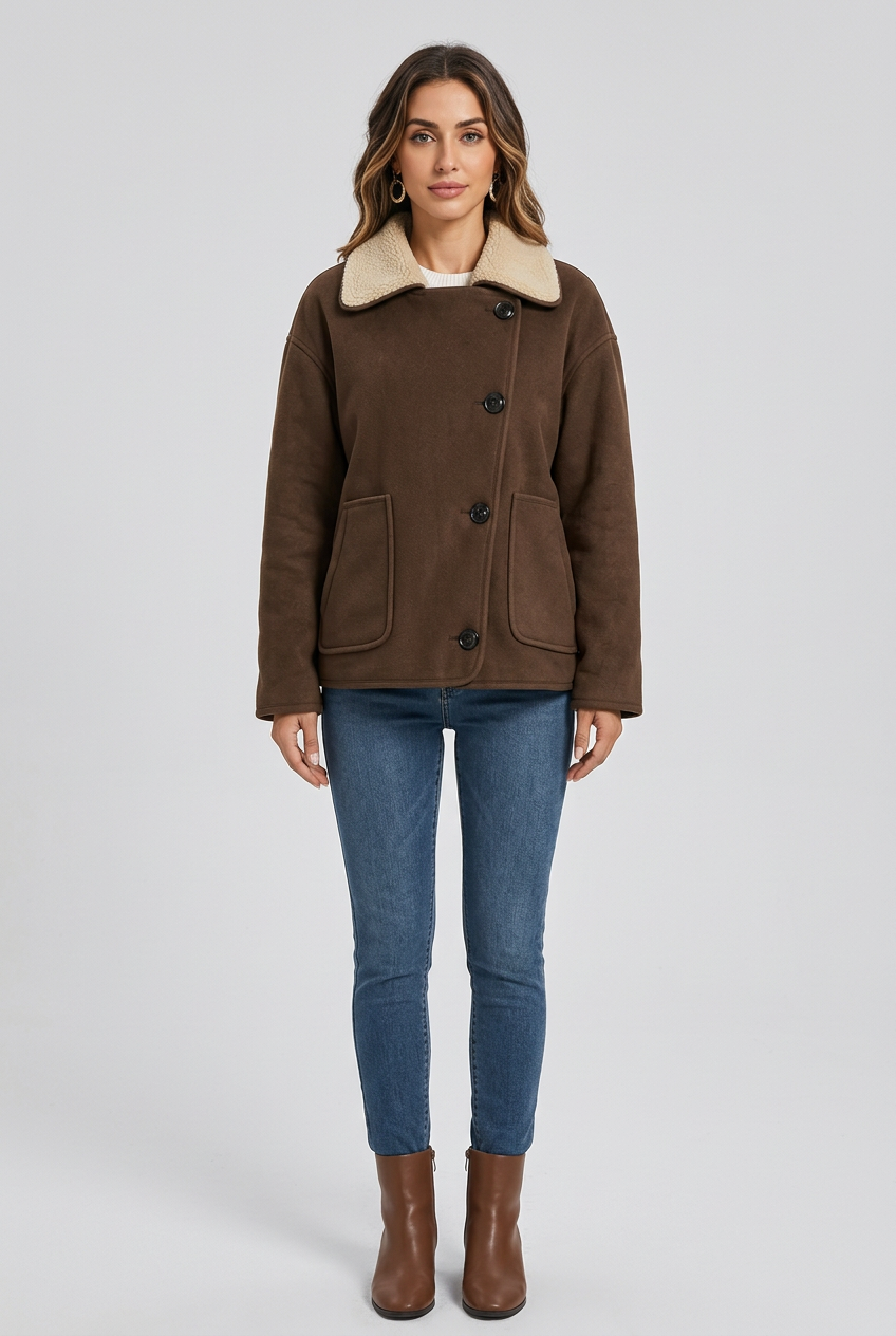 Sherpa Lined Button Down Outerwear