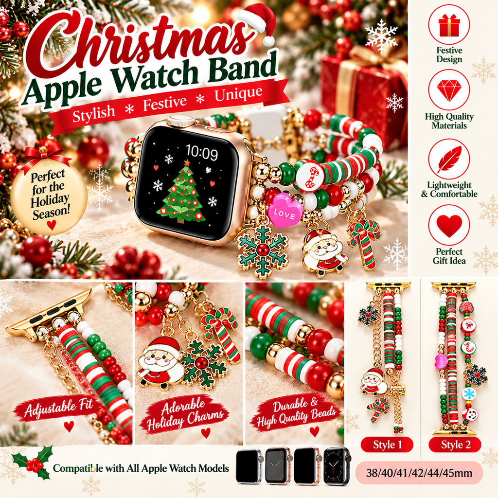 🎄 Festive Christmas Apple Watch Band – Cute, Trendy & Stylish Holiday Accessories ✨
