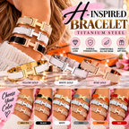 Luxury H-Inspired Titanium Steel Bracelet for Women Elegant Designer-Style Bangle