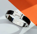 Luxury H-Inspired Titanium Steel Bracelet for Women Elegant Designer-Style Bangle