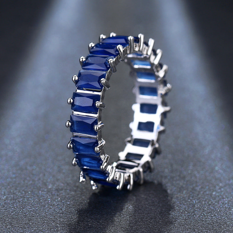 Color Pop Crystal Eternity Ring – Sparkling Multicolor Statement Band