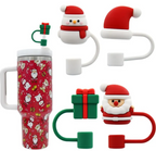 Sip Into Christmas! Cute Holiday Straw Topper Dust Covers – Festive Reusable Straw Caps for Tumblers & Cups