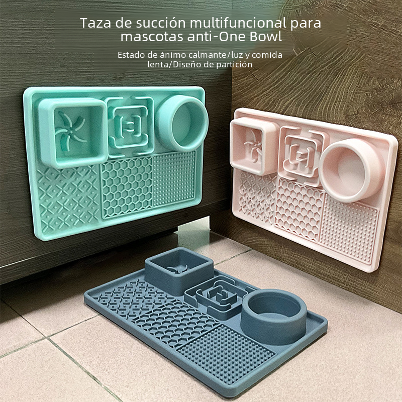 🐾 Lick & Chill™ 3-in-1 Silicone Slow Feeder & Licking Mat with Suction Cups 🐾
