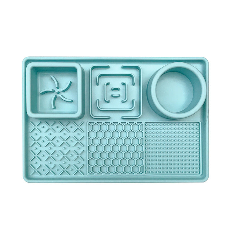 🐾 Lick & Chill™ 3-in-1 Silicone Slow Feeder & Licking Mat with Suction Cups 🐾
