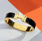 Luxury H-Inspired Titanium Steel Bracelet for Women Elegant Designer-Style Bangle