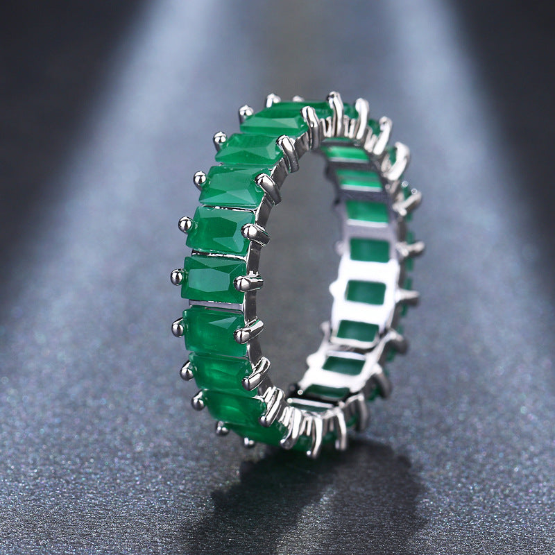 Color Pop Crystal Eternity Ring – Sparkling Multicolor Statement Band